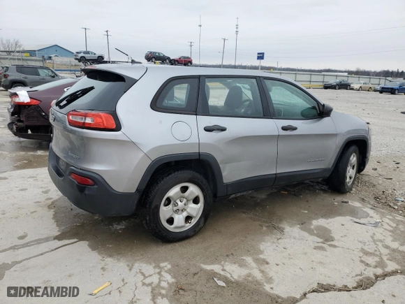 2014 Jeep Cherokee Sport with VIN 1C4PJMAB9EW166153, listed as a Copart auction lot 43706725 with 81,026 mi miles and Non Repairable. Bid and sale history available at carsss.com. Image 3.