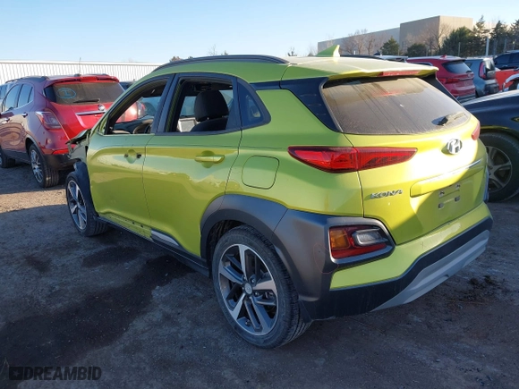 2019 Hyundai Kona Limited with VIN KM8K3CA54KU275423, listed as a IAAI auction lot 41113802 with 87,196 mi miles. Bid and sale history available at carsss.com. Image 3.