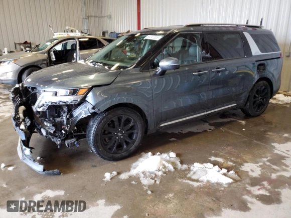 2022 Kia Carnival SX Prestige with VIN KNDNE5H3XN6063808, listed as a Copart auction lot 50247805 with 111,630 mi miles and Salvage Title. Bid and sale history available at carsss.com. Image 1.