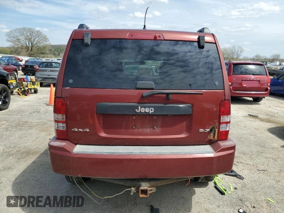 2008 Jeep Liberty Sport with VIN 1J8GN28K08W245240, listed as a Copart auction lot 54994595 with 212,745 mi miles and Non Repairable. Bid and sale history available at DreamBid. Image 6.