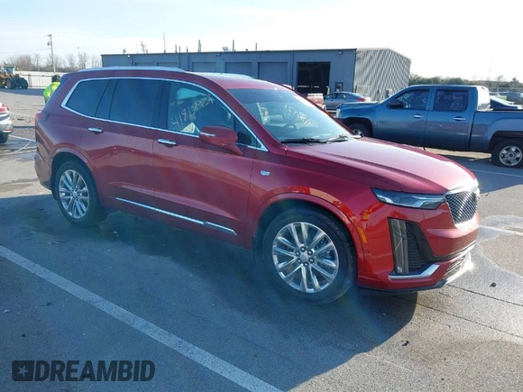2021 Cadillac XT6 Premium Luxury with VIN 1GYKPDRS5MZ233349, listed as a IAAI auction lot 41818937 with 44,344 mi miles and . Bid and sale history available at DreamBid. Image 1.