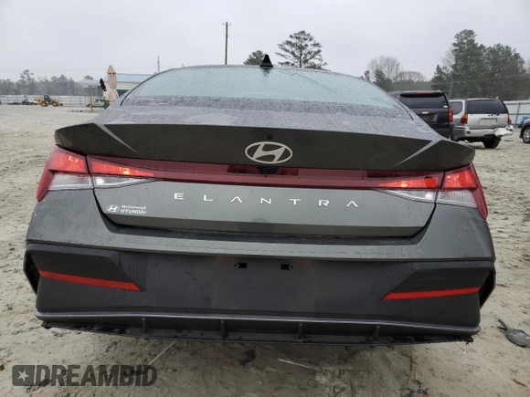 2024 Hyundai Elantra SEL with VIN KMHLM4DG9RU754435, listed as a Copart auction lot 86189314 with 5,941 mi miles and Salvage Title. Bid and sale history available at carsss.com. Image 6.