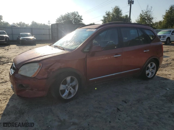 2007 Kia Rondo LX with VIN KNAFG525577051276, listed as a Copart auction lot 71276224 with 158,081 mi miles and Salvage Title. Bid and sale history available at carsss.com. Image 1.