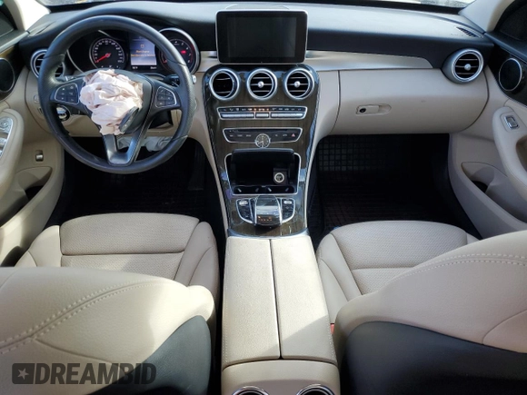 2016 Mercedes-Benz C 300 with VIN WDDWF4JB7GR145676, listed as a Copart auction lot 50071765 with 43,350 mi miles and Salvage Title. Bid and sale history available at carsss.com. Image 8.