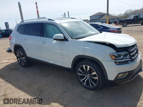 2019 Volkswagen Atlas SEL Premium with VIN 1V2NR2CA4KC612472, listed as a IAAI auction lot 42095556 with 98,397 mi miles and . Bid and sale history available at DreamBid. Image 1.