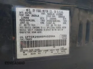 1995 Ford Ranger Splash with VIN 1FTCR14XXSPA32044, listed as a IAAI auction lot 42064878 with 172,231 mi miles. Bid and sale history available at carsss.com. Image 9.