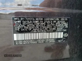 2015 Lexus LS 460 with VIN JTHBL5EF9F5136423, listed as a Copart auction lot 55967695 with 62,012 mi miles and Salvage title. Bid and sale history available at DreamBid. Image 13.