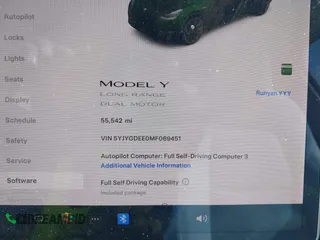 2021 Tesla Model Y Long Range with VIN 5YJYGDEE0MF069451, listed as a IAAI auction lot 41482649 with 55,542 mi miles. Bid and sale history available at carsss.com. Image 7.