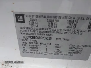 2014 Chevrolet Silverado 1500 LT with VIN 3GCPCREC6EG255526, listed as a IAAI auction lot 42157018 with 148,794 mi miles. Bid and sale history available at carsss.com. Image 9.