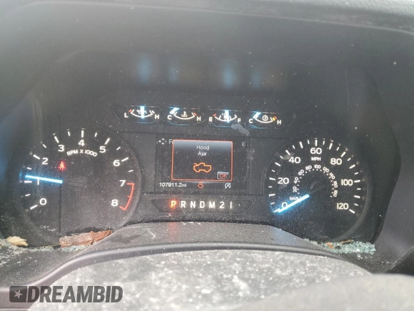 2019 Ford F-150 XL with VIN 1FTEW1CB4KKE45601, listed as a Copart auction lot 53000315 with 107,911 mi miles and Salvage title. Bid and sale history available at DreamBid. Image 9.