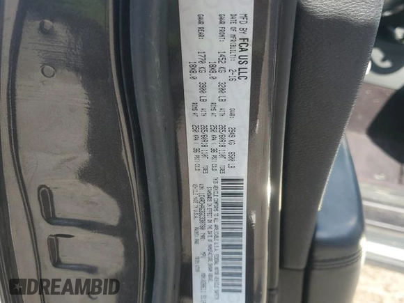 2016 Dodge Durango SXT with VIN 1C4RDHAG3GC330780, listed as a Copart auction lot 62606665 with 175,647 mi miles and Salvage title. Bid and sale history available at DreamBid. Image 16.