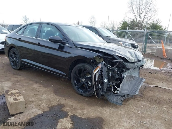 2025 Volkswagen Jetta SE with VIN 3VW7X7BU6SM032015, listed as a IAAI auction lot 41869064 with 2,550 mi miles. Bid and sale history available at carsss.com. Image 1.