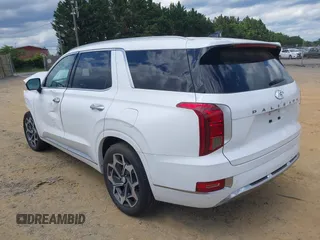 2022 Hyundai Palisade Calligraphy z VIN KM8R7DHE0NU364862, wystawiony jako IAAI lot #42353285 z przebiegiem 54 936 mil mil oraz . Historia ofert i sprzedaży dostępna na DreamBid. Obrazek 3.