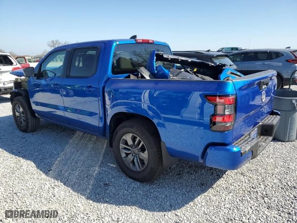 2025 Nissan Frontier SV with VIN 1N6ED1EJ4SN609256, listed as a Copart auction lot 43553685 with 2,153 mi miles and Salvage Title. Bid and sale history available at carsss.com. Image 2.
