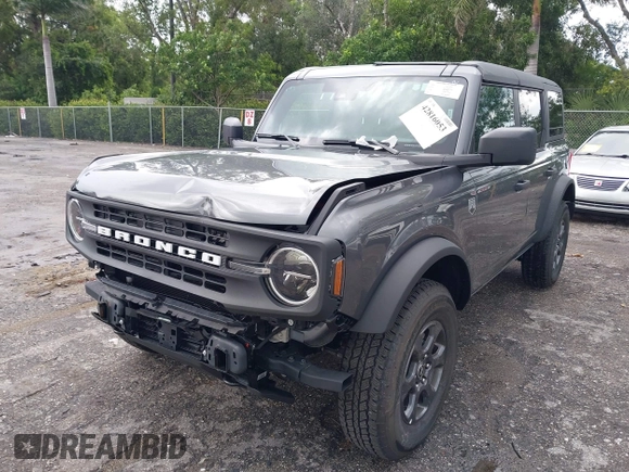 2025 Ford Bronco Big Bend with VIN 1FMDE7BH7SLA43844, listed as a IAAI auction lot 42816053 with 3,401 mi miles and . Bid and sale history available at DreamBid. Image 18.