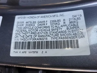 2019 Honda Accord Sedan Sport 1.5T with VIN 1HGCV1F30KA092215, listed as a Copart auction lot 51452845 with 144,414 mi miles and Salvage Title. Bid and sale history available at carsss.com. Image 15.