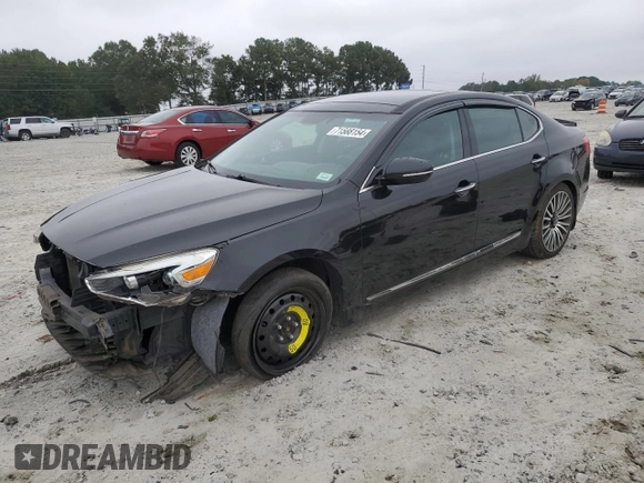 2016 Kia Cadenza Premium with VIN KNALN4D74G5207062, listed as a Copart auction lot 71588154 with 105,234 mi miles and Salvage Title. Bid and sale history available at carsss.com. Image 1.