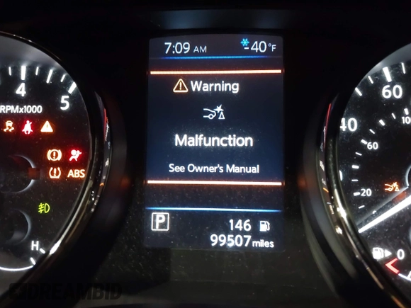 2019 Nissan Rogue SL with VIN 5N1AT2MV6KC784646, listed as a IAAI auction lot 41359980 with 99,507 mi miles. Bid and sale history available at carsss.com. Image 7.