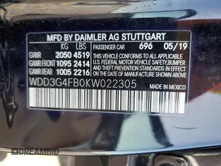 2019 Mercedes-Benz A 220 with VIN WDD3G4FB0KW022305, listed as a Copart auction lot 52298255 with 81,210 mi miles and Non Repairable. Bid and sale history available at DreamBid. Image 12.