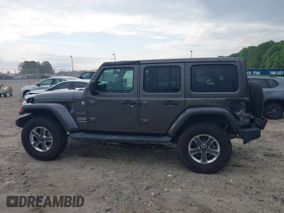 2018 Jeep Wrangler Unlimited Sahara with VIN 1C4HJXEN8JW303023, listed as a IAAI auction lot 42138631 with 72,463 mi miles and . Bid and sale history available at DreamBid. Image 14.