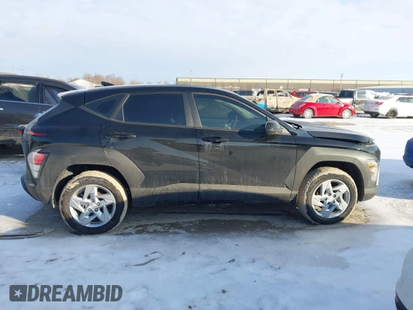 2025 Hyundai Kona SE with VIN KM8HACAB5SU213115, listed as a IAAI auction lot 41535505 with 4,906 mi miles. Bid and sale history available at carsss.com. Image 13.