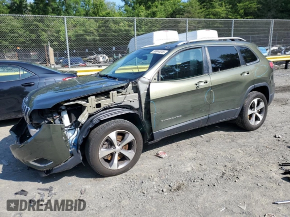 2020 Jeep Cherokee Limited with VIN 1C4PJMDX1LD587767, listed as a Copart auction lot 58844045 with 97,089 mi miles and Salvage title. Bid and sale history available at DreamBid. Image 1.