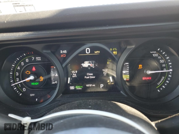 2024 Jeep Wrangler Sahara with VIN 1C4RJXP63RW195206, listed as a Copart auction lot 48784595 with 10,737 mi miles and Salvage Title. Bid and sale history available at DreamBid. Image 9.