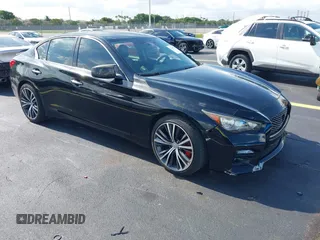 2017 Infiniti Q50 Signature Edition z VIN JN1EV7AR9HM836099, wystawiony jako IAAI lot #42367114 z przebiegiem 51 427 mil mil oraz . Historia ofert i sprzedaży dostępna na DreamBid. Obrazek 1.