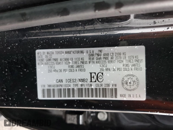 2023 Mazda CX-50 S Preferred Plus z VIN 7MMVABCMXPN118034, wystawiony jako Copart lot #52315725 z przebiegiem 36 890 mil mil oraz Szkoda całkowita • Salvage title. Historia ofert i sprzedaży dostępna na DreamBid. Obrazek 13.