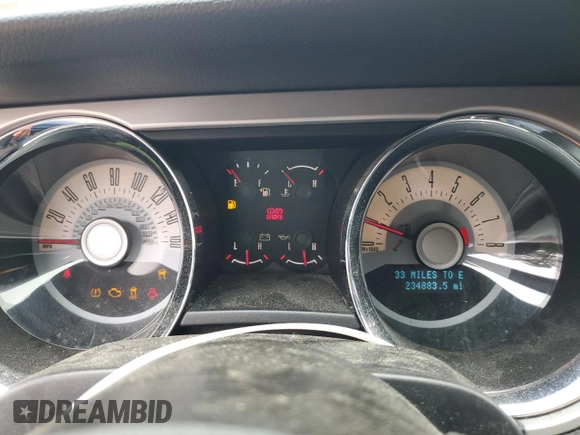 2012 Ford Mustang Premium with VIN 1ZVBP8AM9C5226403, listed as a Copart auction lot 58818235 with 234,883 mi miles and Clean title. Bid and sale history available at DreamBid. Image 9.