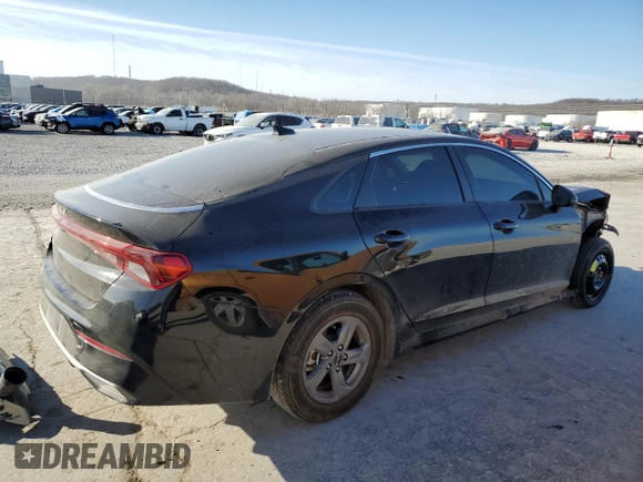 2024 Kia K5 LXS with VIN 5XXG14J21RG265007, listed as a Copart auction lot 42572725 with 22,735 mi miles and Salvage Title. Bid and sale history available at carsss.com. Image 3.