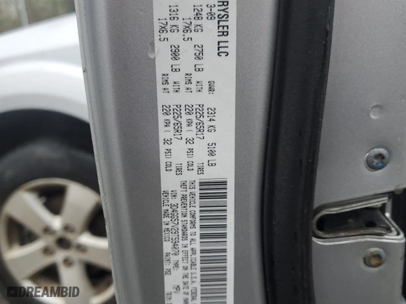 2009 Dodge Journey SXT with VIN 3D4GG57V29T594070, listed as a Copart auction lot 51767195 with 176,242 mi miles and Salvage Title. Bid and sale history available at carsss.com. Image 13.