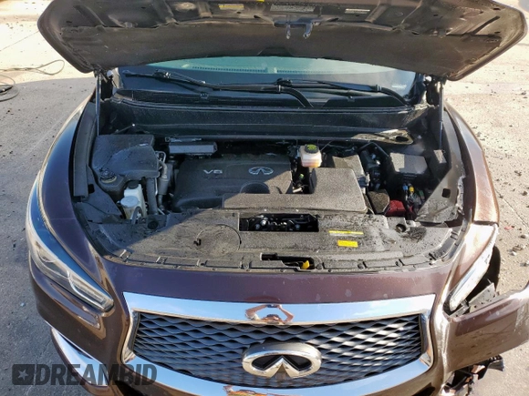 2019 Infiniti QX60 Pure with VIN 5N1DL0MN0KC504592, listed as a Copart auction lot 57896385 with 99,185 mi miles and Salvage title. Bid and sale history available at DreamBid. Image 12.