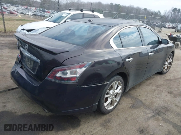 2013 Nissan Maxima S with VIN 1N4AA5AP6DC841261, listed as a IAAI auction lot 41673912 with 191,500 mi miles and . Bid and sale history available at DreamBid. Image 4.