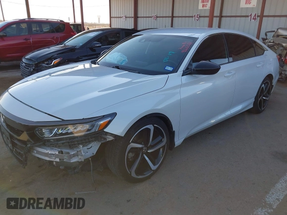2019 Honda Accord Sedan Sport 1.5T with VIN 1HGCV1F33KA086621, listed as a IAAI auction lot 41612182 with 74,577 mi miles. Bid and sale history available at carsss.com. Image 2.