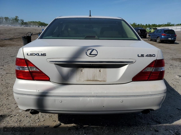 2004 Lexus LS 430 with VIN JTHBN36F640142705, listed as a Copart auction lot 54451155 with 215,840 mi miles and Clean Title. Bid and sale history available at carsss.com. Image 6.