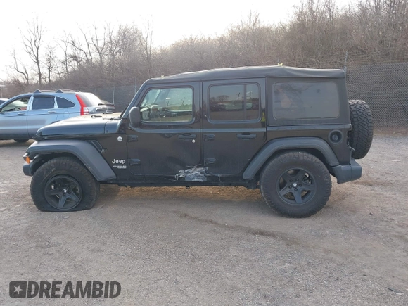 2020 Jeep Wrangler Unlimited Sport S with VIN 1C4HJXDG5LW189584, listed as a IAAI auction lot 41738928 with 75,948 mi miles and . Bid and sale history available at DreamBid. Image 15.