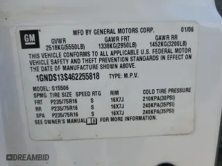 2006 Chevrolet TrailBlazer LS with VIN 1GNDS13S462255818, listed as a Copart auction lot 43862315 with 180,558 mi miles and Salvage Title. Bid and sale history available at carsss.com. Image 15.
