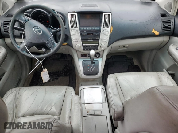 2006 Lexus RX 400h with VIN JTJHW31U760017663, listed as a Copart auction lot 58239885 with 195,120 mi miles and Salvage title. Bid and sale history available at DreamBid. Image 8.