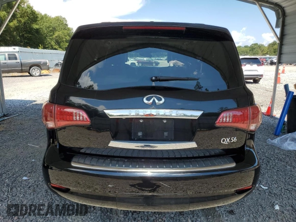 2011 Infiniti QX56 7-passenger with VIN JN8AZ2NFXB9501158, listed as a Copart auction lot 69260764 with 259,923 mi miles and Salvage Title. Bid and sale history available at carsss.com. Image 6.