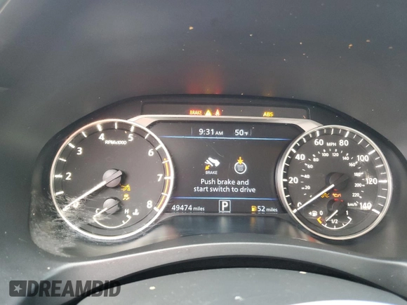 2022 Nissan Altima SR with VIN 1N4BL4CV5NN387806, listed as a Copart auction lot 49034605 with 49,474 mi miles and Salvage Title. Bid and sale history available at DreamBid. Image 9.