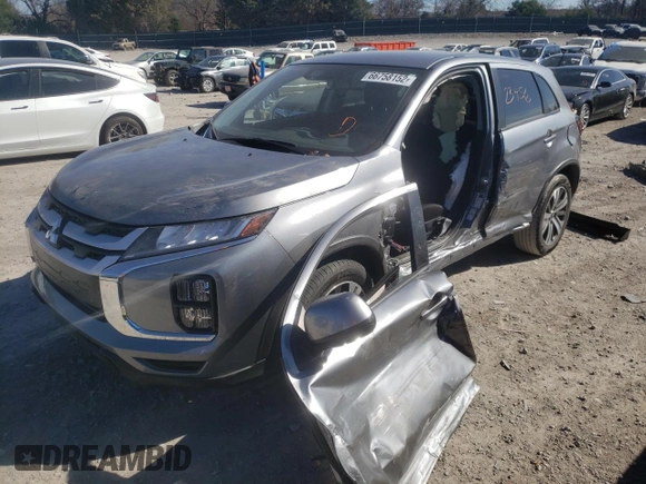 2022 Mitsubishi Outlander Sport ES with VIN JA4APUAU4NU001042, listed as a Copart auction lot 66758152 with 23,456 mi miles. Bid and sale history available at carsss.com. Image 2.