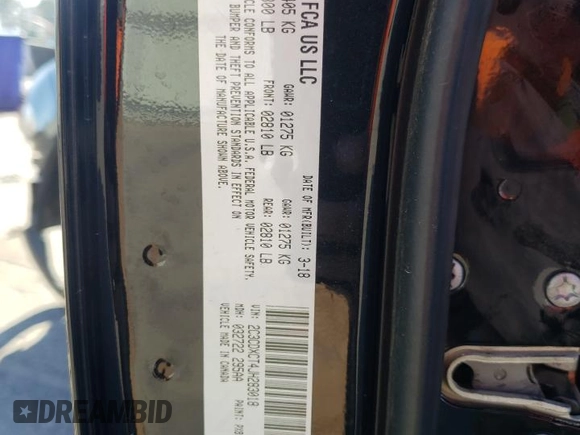2018 Dodge Charger Daytona with VIN 2C3CDXCT4JH283018, listed as a Copart auction lot 48707905 with 121,624 mi miles and Salvage title. Bid and sale history available at DreamBid. Image 13.