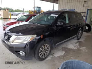 2014 Nissan Pathfinder SL with VIN 5N1AR2MN4EC669725, listed as a Copart auction lot 58550225 with 94,050 mi miles and Salvage title. Bid and sale history available at DreamBid. Image 1.
