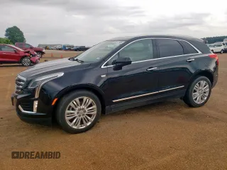 2017 Cadillac XT5 Premium Luxury AWD with VIN 1GYKNERS3HZ214851, listed as a Copart auction lot 60112185 with 74,045 mi miles and Salvage title. Bid and sale history available at DreamBid. Image 1.