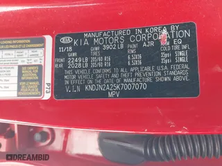2019 Kia Soul with VIN KNDJN2A25K7007070, listed as a IAAI auction lot 41617181 with 1 mi miles. Bid and sale history available at carsss.com. Image 9.