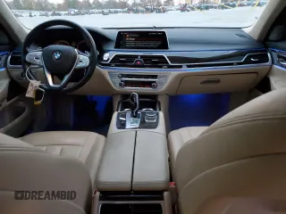 2018 BMW 7 Series 740i xDrive with VIN WBA7E4C50JGV23975, listed as a Copart auction lot 82354264 with 63,657 mi miles and Salvage Title. Bid and sale history available at carsss.com. Image 8.