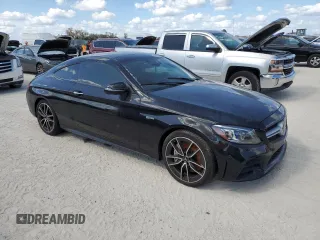 2021 Mercedes-Benz C 43 AMG with VIN W1KWJ6EB0MG091570, listed as a Copart auction lot 77256964 with Not provided miles and Non repairable. Bid and sale history available at DreamBid. Image 4.