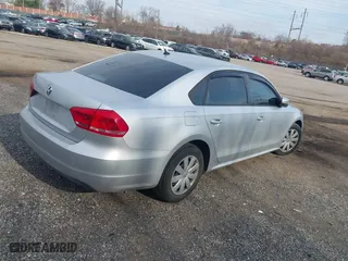 2013 Volkswagen Passat S with VIN 1VWAP7A30DC101350, listed as a IAAI auction lot 41846928 with 307,166 mi miles. Bid and sale history available at carsss.com. Image 4.
