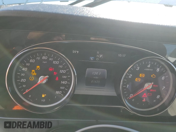 2017 Mercedes-Benz E-Class E 300 Luxury with VIN WDDZF4KB8HA179508, listed as a Copart auction lot 50572595 with 81,635 mi miles and Salvage Title. Bid and sale history available at carsss.com. Image 9.